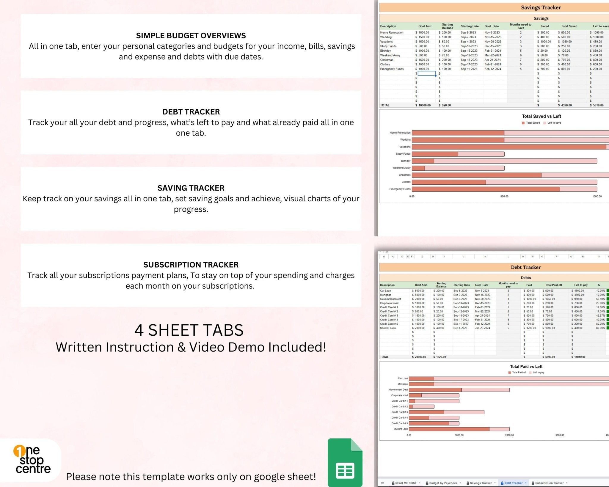 overview Pay check and debt tracker for personal finances, track debt, savings, subscriptions 