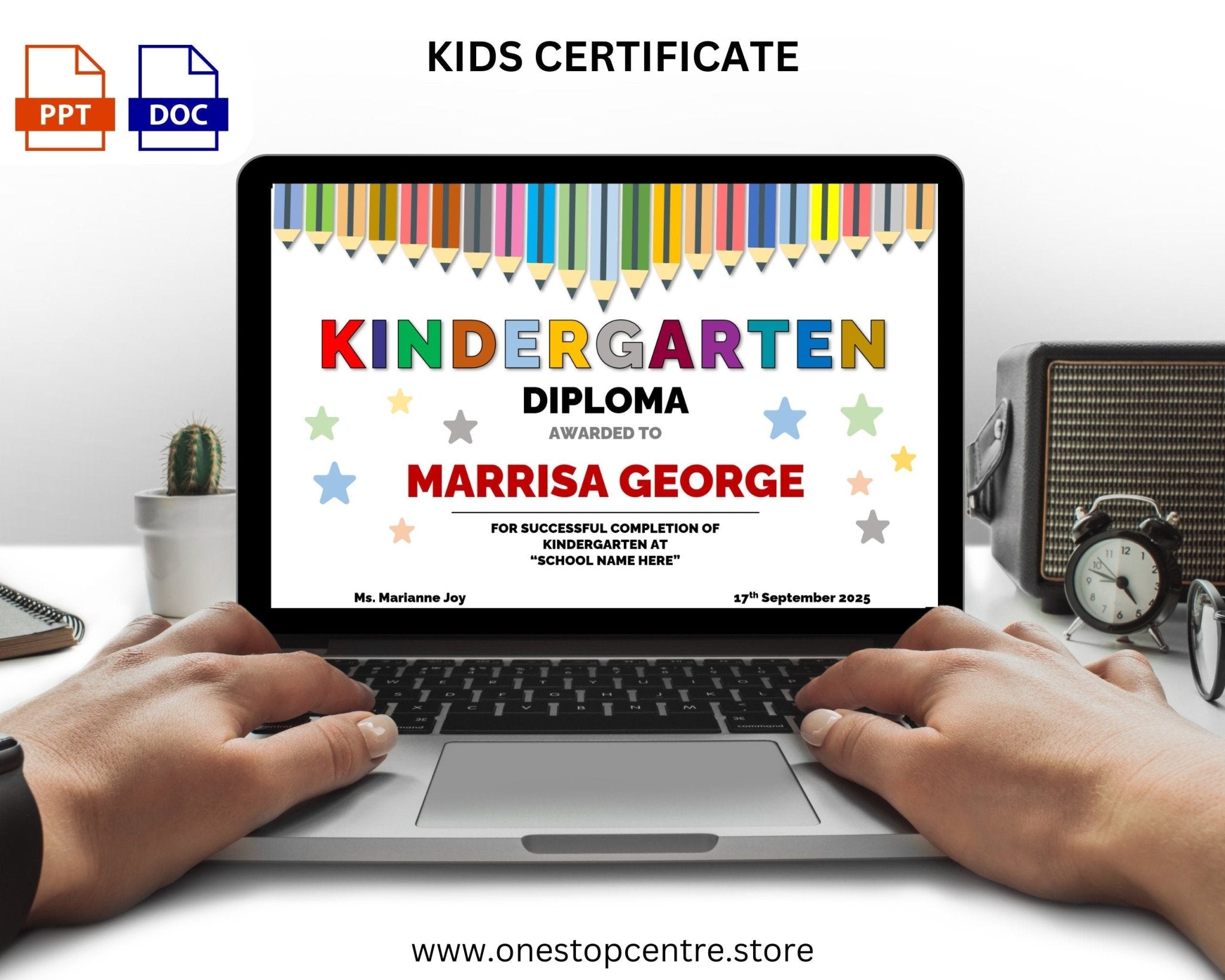 Customizable preschool award certificate templates 