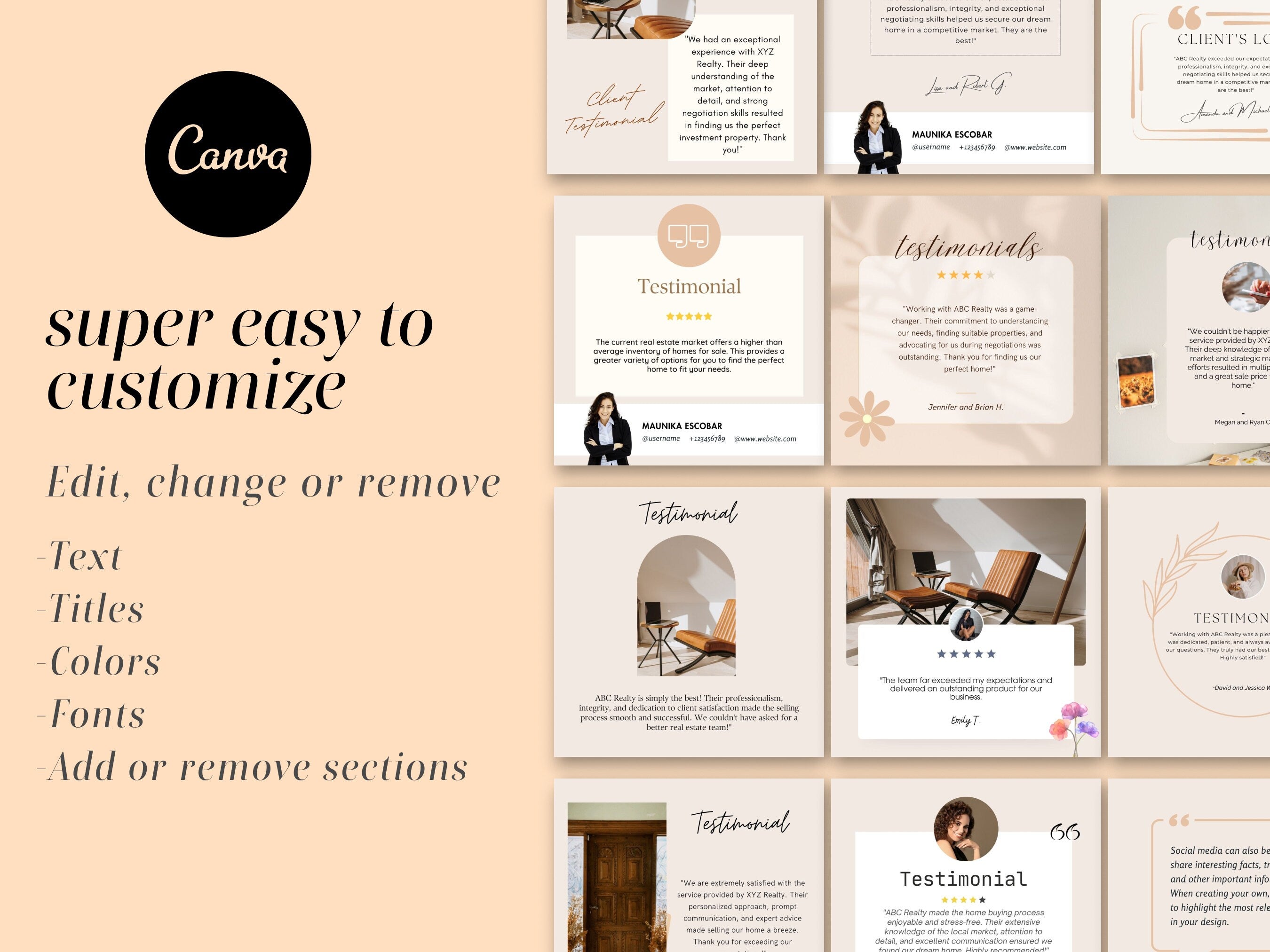 Professional real estate marketing template bundle preview.