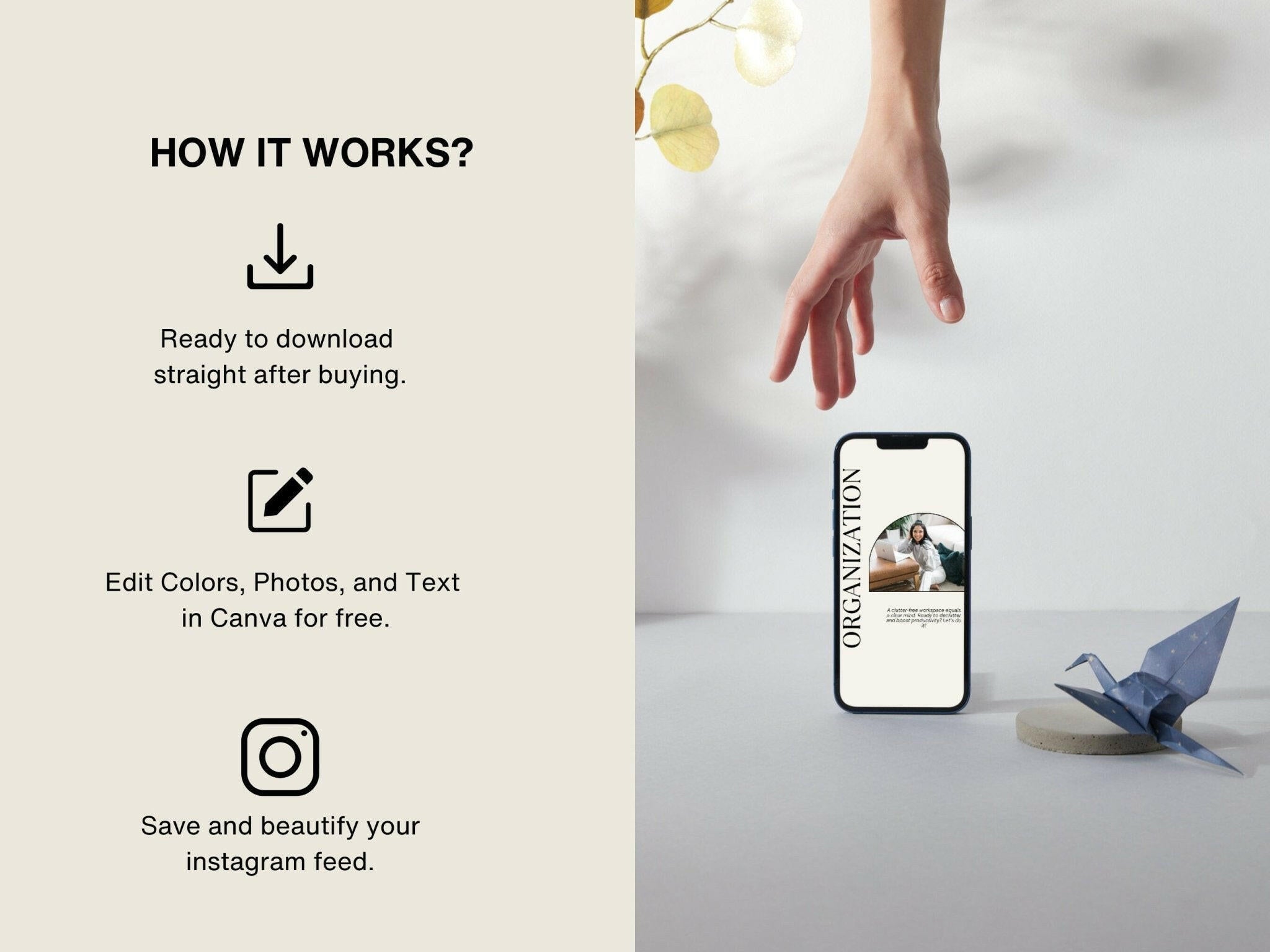 Brand color customization on VA social media templates