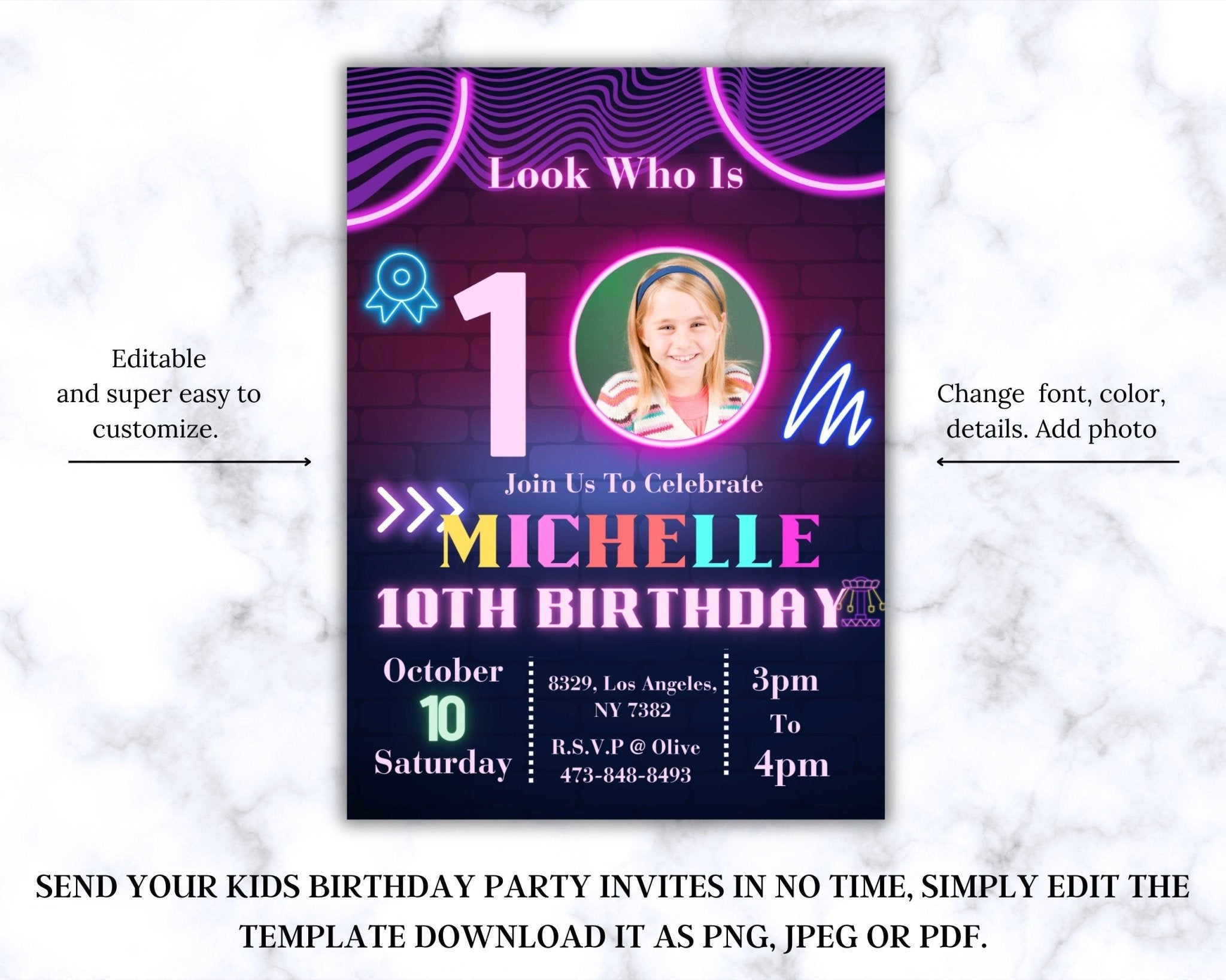 Digital Canva template showing editable fonts and layout options