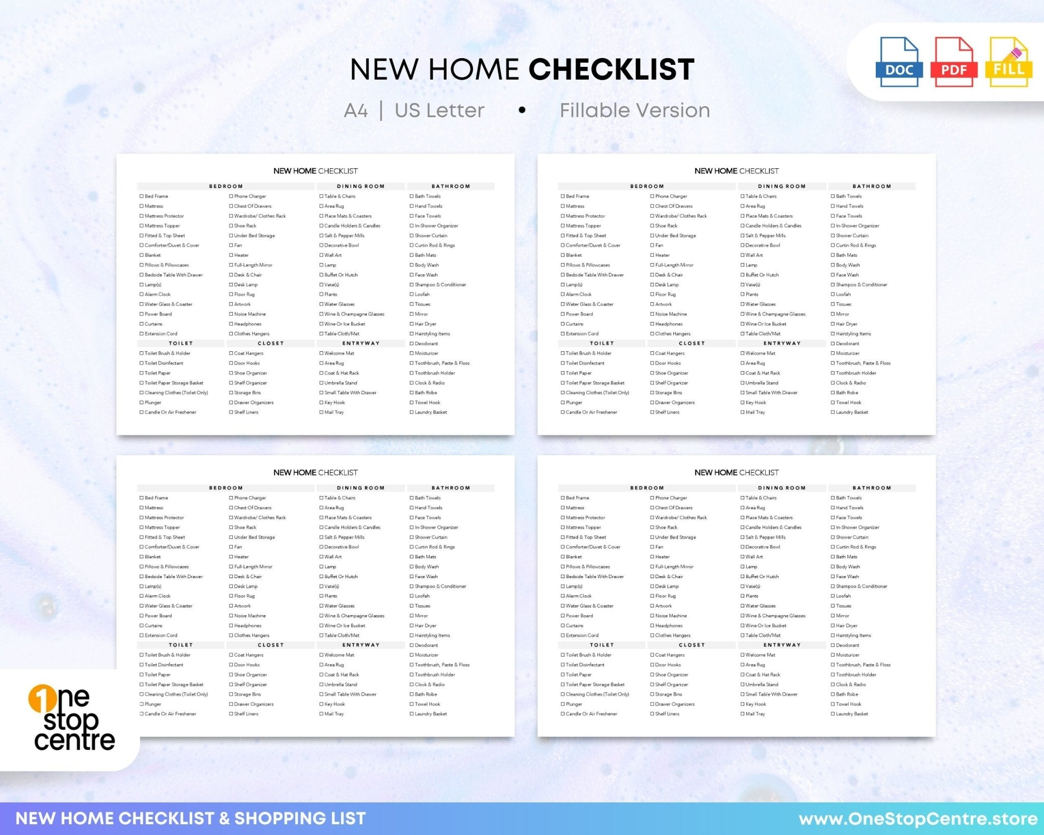 Printable moving checklist for new homeowners