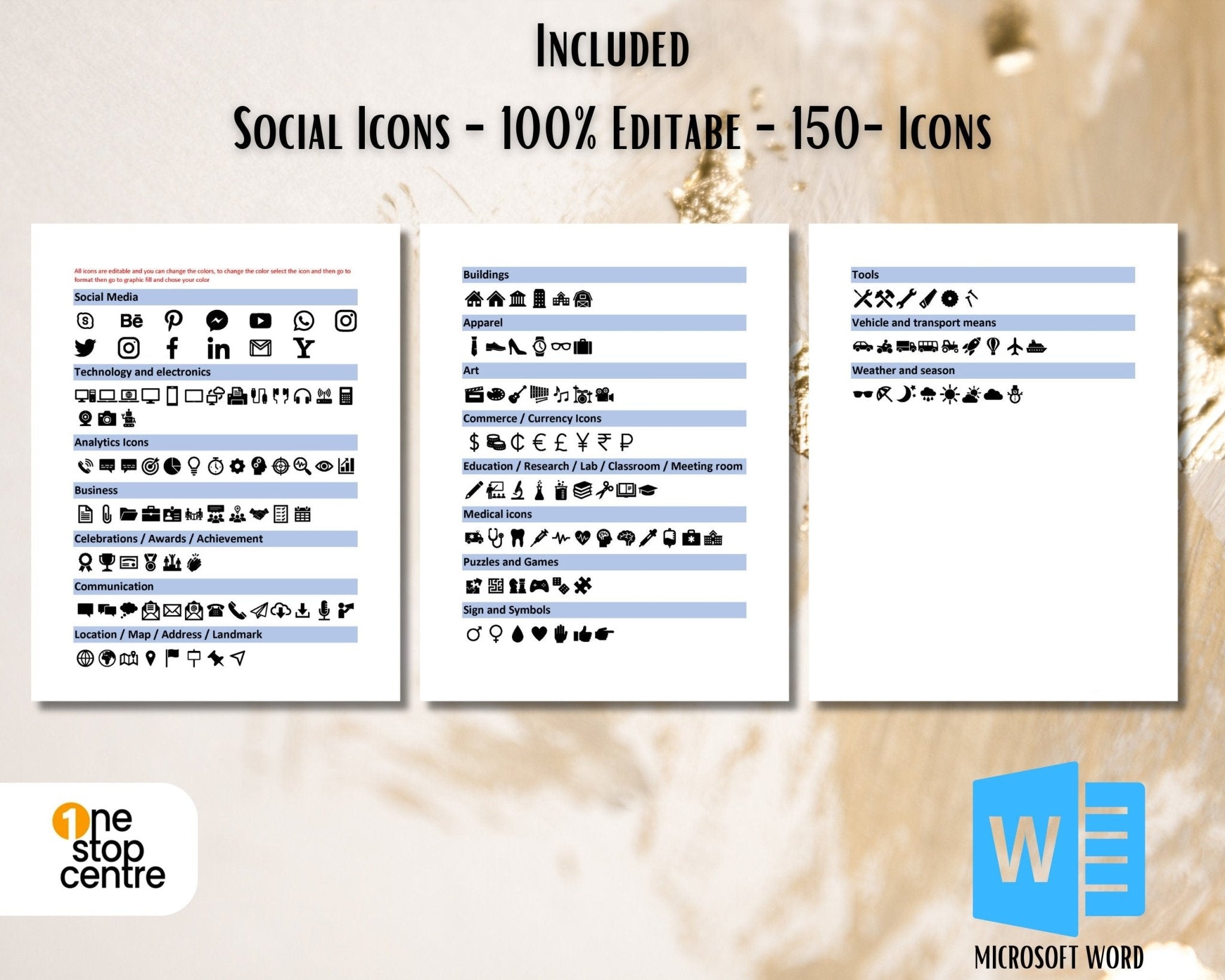 additional social icons included with this resume template for further customising cv template 