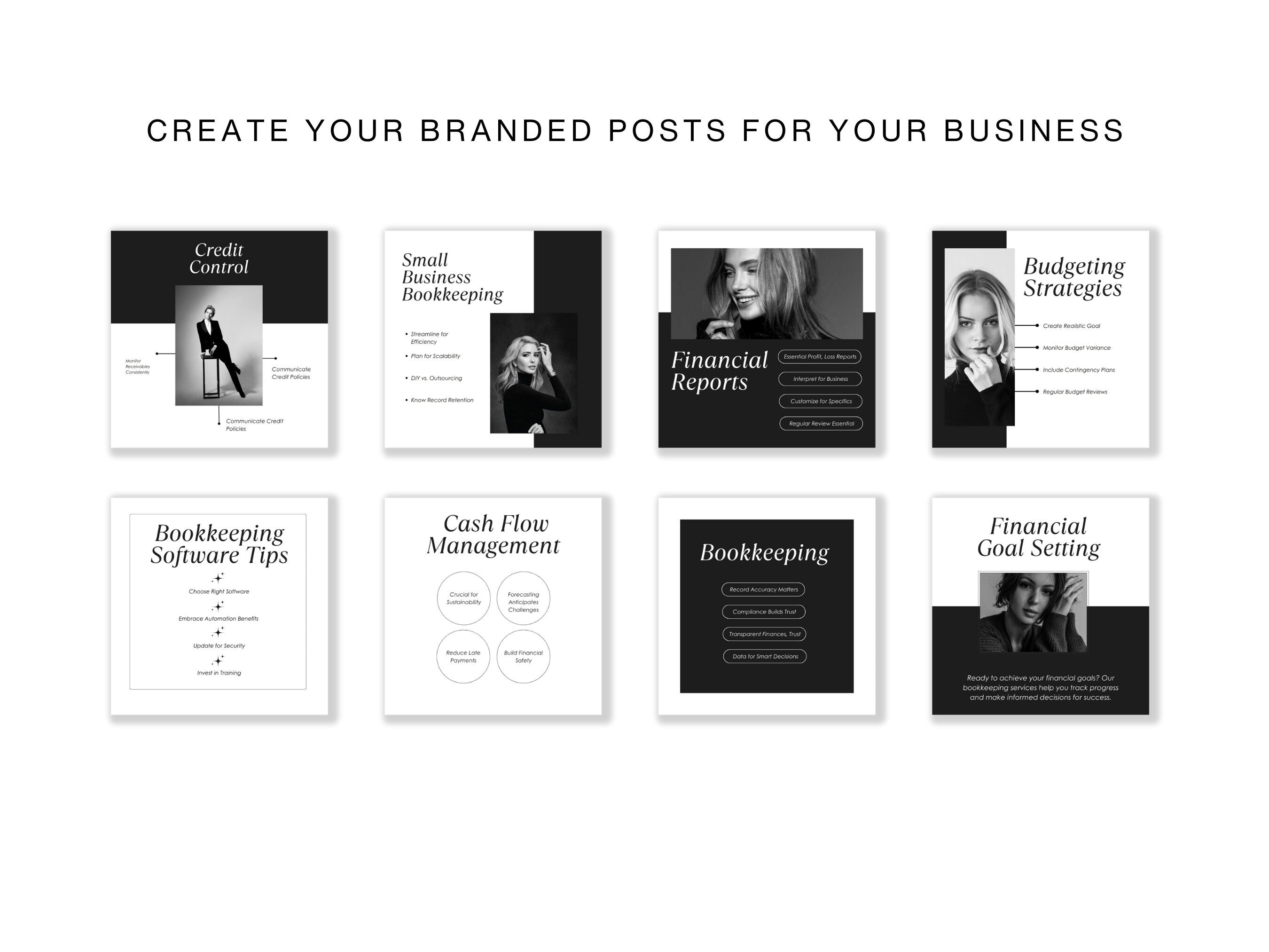 "Bookkeeping checklist Instagram story design – Canva template"